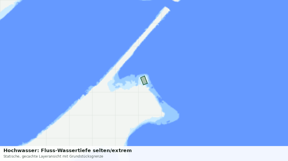 Statische Kartenansicht: Hochwasser: Fluss-Wassertiefe selten/extrem