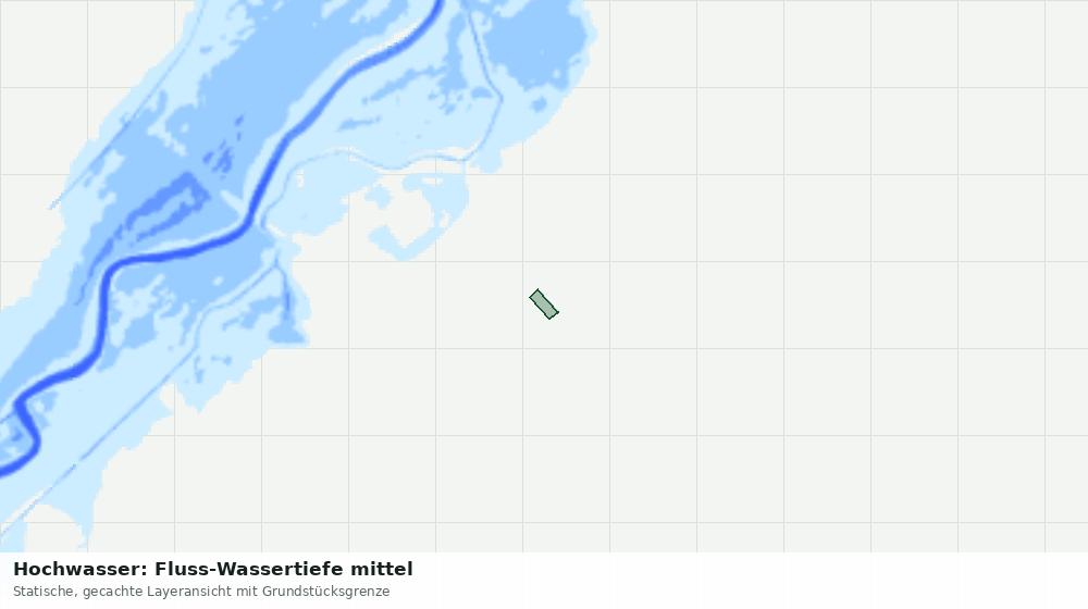 Statische Kartenansicht: Hochwasser: Fluss-Wassertiefe mittel