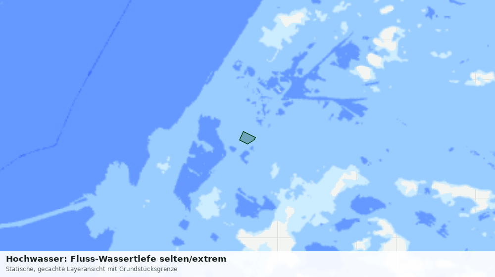 Statische Kartenansicht: Hochwasser: Fluss-Wassertiefe selten/extrem