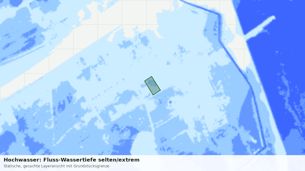 Statische Kartenansicht: Hochwasser: Fluss-Wassertiefe selten/extrem