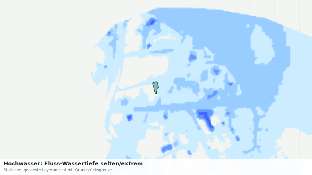 Statische Kartenansicht: Hochwasser: Fluss-Wassertiefe selten/extrem