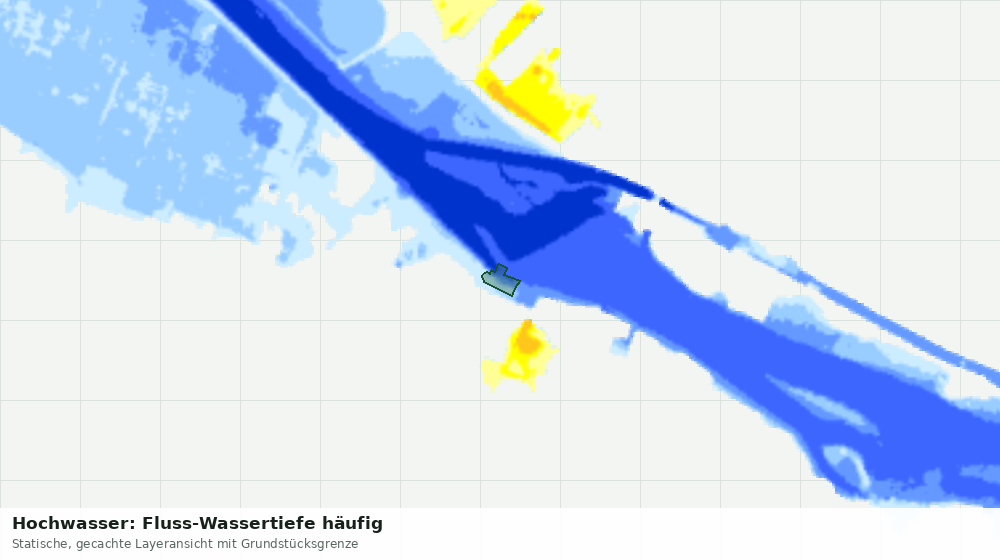 Statische Kartenansicht: Hochwasser: Fluss-Wassertiefe häufig