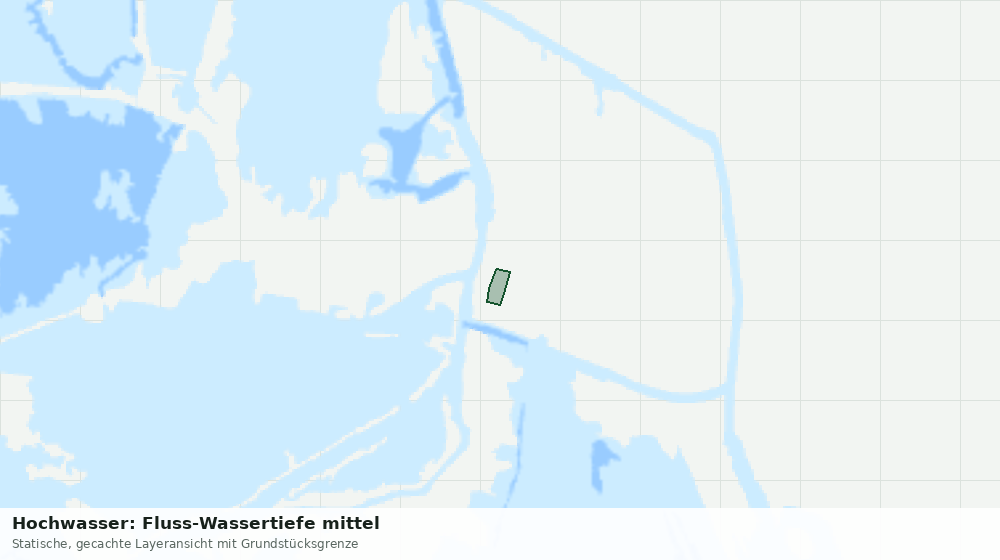 Statische Kartenansicht: Hochwasser: Fluss-Wassertiefe mittel
