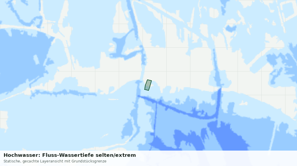 Statische Kartenansicht: Hochwasser: Fluss-Wassertiefe selten/extrem