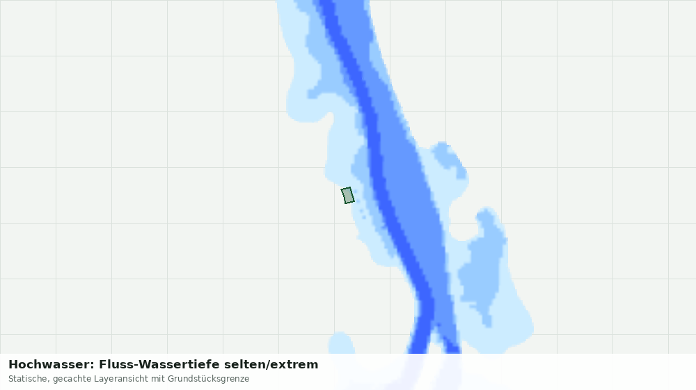 Statische Kartenansicht: Hochwasser: Fluss-Wassertiefe selten/extrem