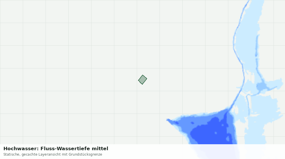 Statische Kartenansicht: Hochwasser: Fluss-Wassertiefe mittel