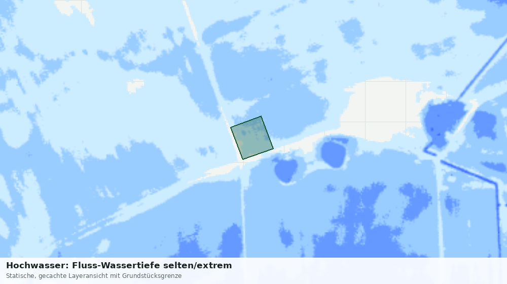 Statische Kartenansicht: Hochwasser: Fluss-Wassertiefe selten/extrem