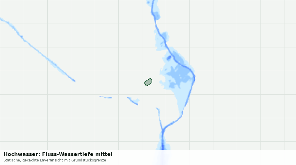 Statische Kartenansicht: Hochwasser: Fluss-Wassertiefe mittel