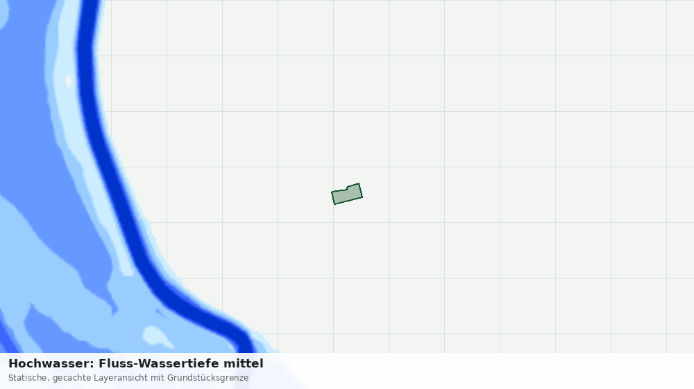 Statische Kartenansicht: Hochwasser: Fluss-Wassertiefe mittel