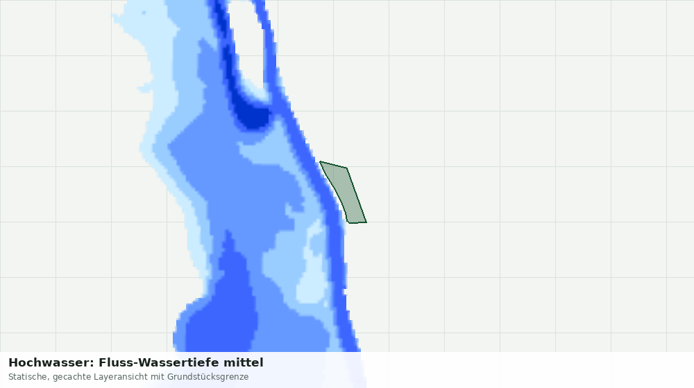 Statische Kartenansicht: Hochwasser: Fluss-Wassertiefe mittel