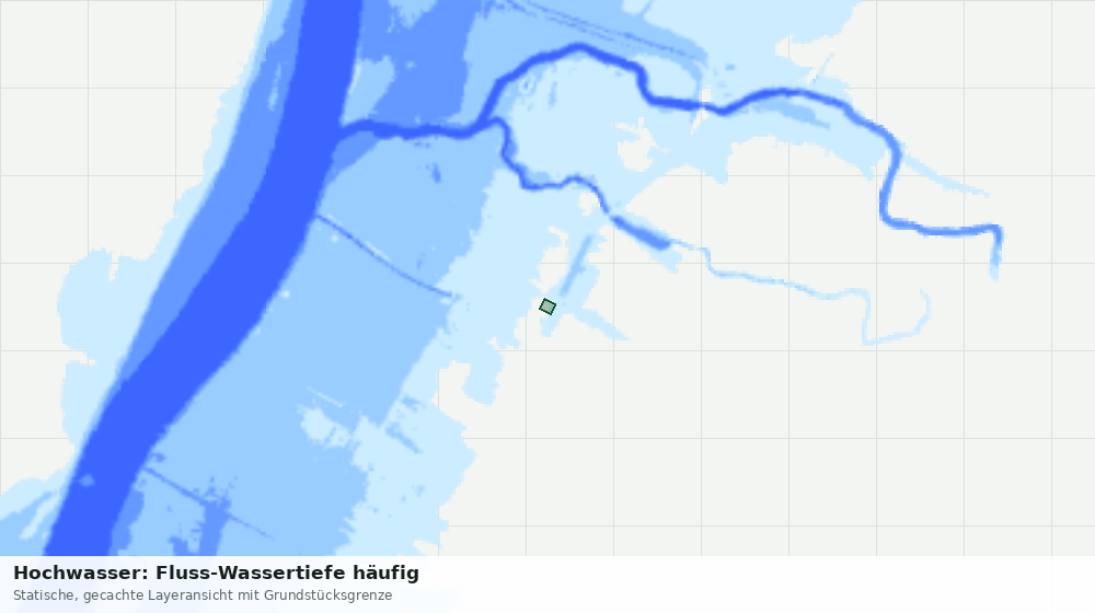 Statische Kartenansicht: Hochwasser: Fluss-Wassertiefe häufig