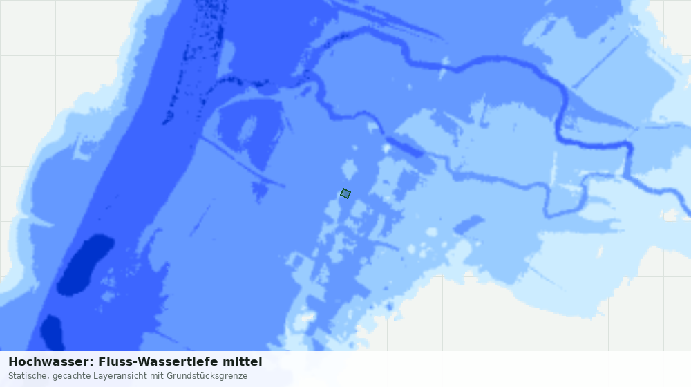 Statische Kartenansicht: Hochwasser: Fluss-Wassertiefe mittel