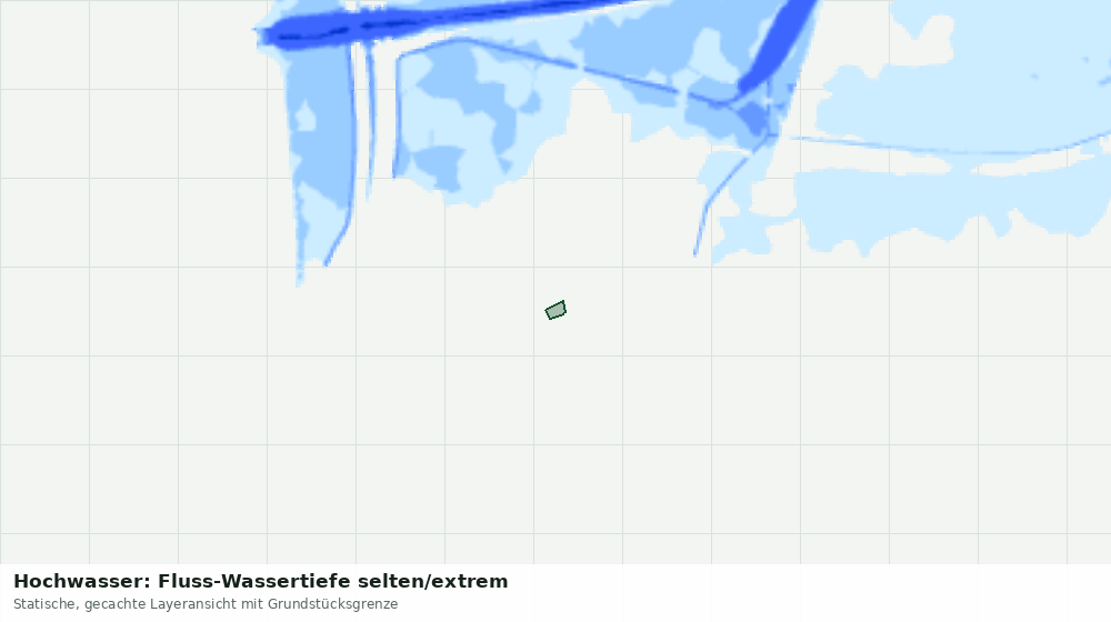 Statische Kartenansicht: Hochwasser: Fluss-Wassertiefe selten/extrem