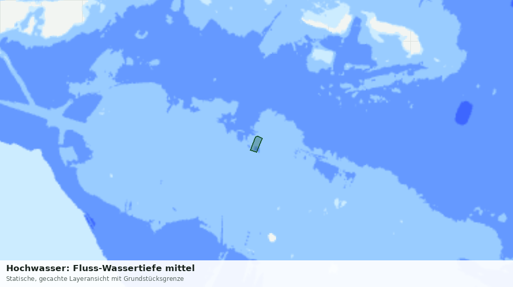 Statische Kartenansicht: Hochwasser: Fluss-Wassertiefe mittel