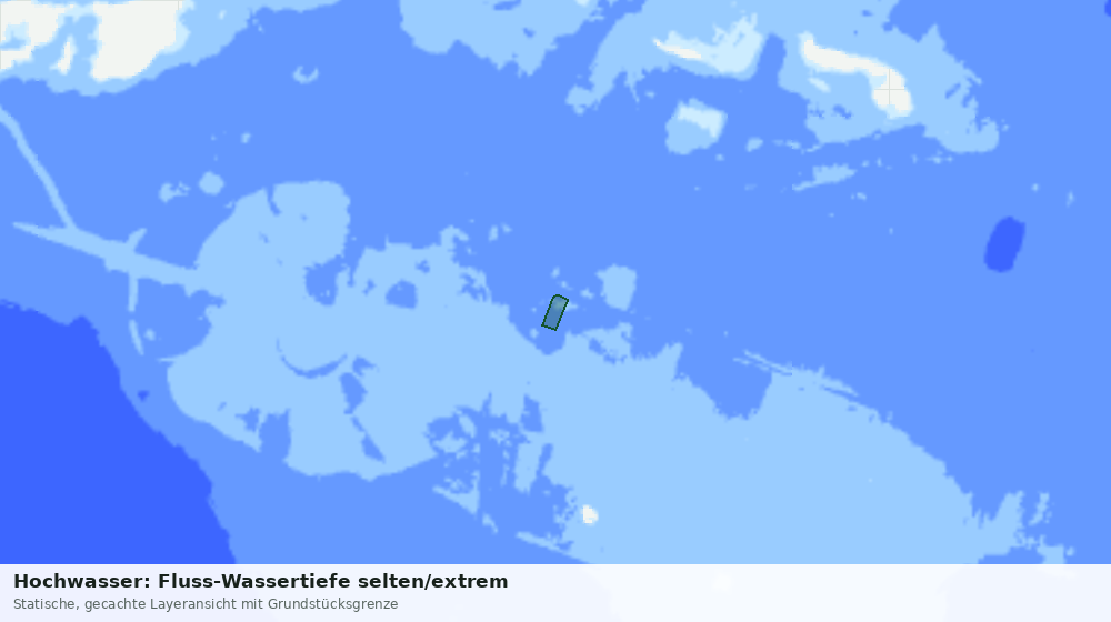 Statische Kartenansicht: Hochwasser: Fluss-Wassertiefe selten/extrem