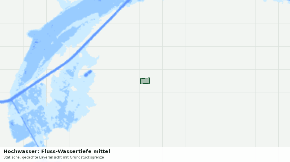 Statische Kartenansicht: Hochwasser: Fluss-Wassertiefe mittel