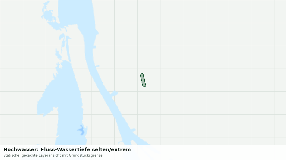 Statische Kartenansicht: Hochwasser: Fluss-Wassertiefe selten/extrem