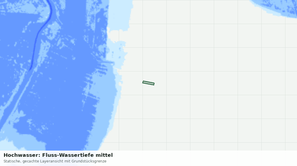 Statische Kartenansicht: Hochwasser: Fluss-Wassertiefe mittel
