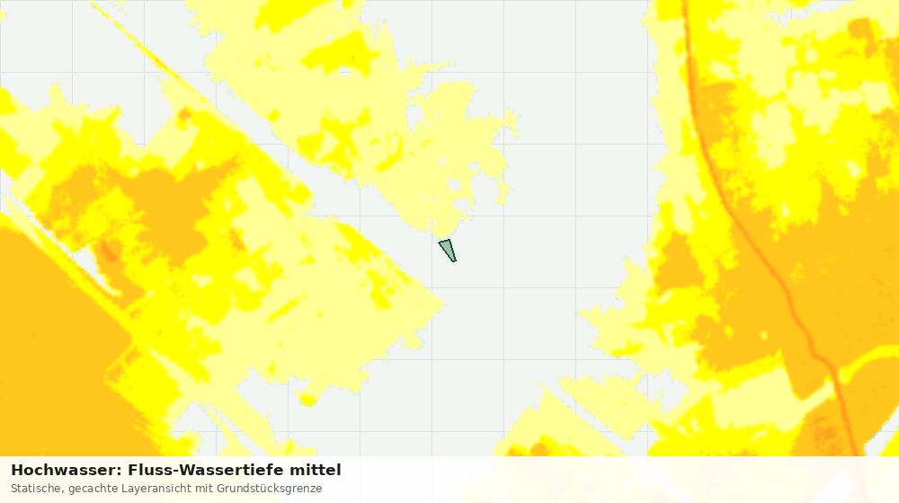 Statische Kartenansicht: Hochwasser: Fluss-Wassertiefe mittel