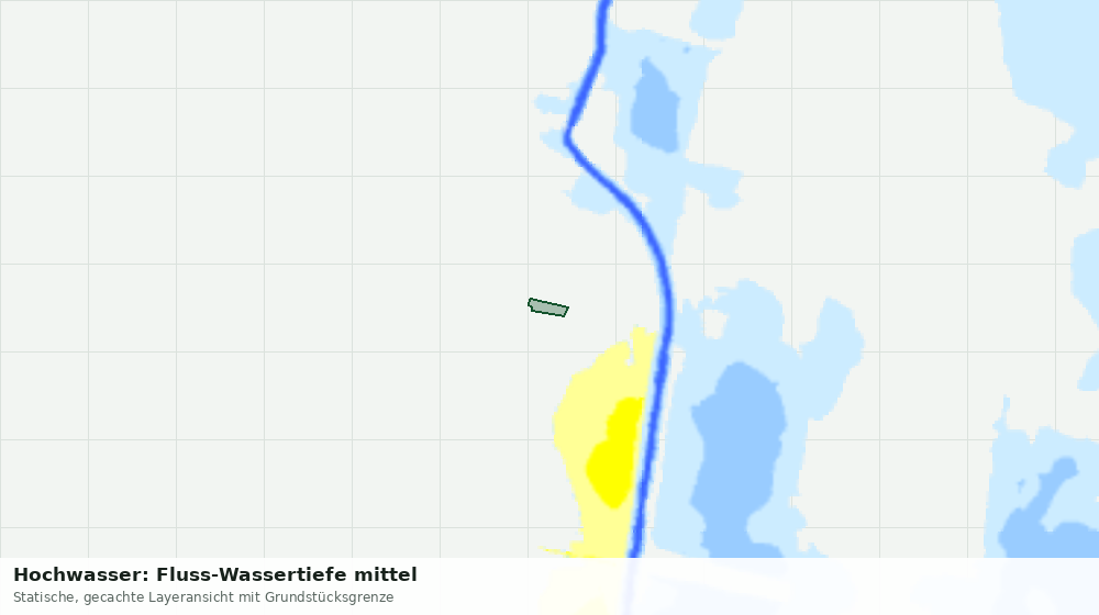 Statische Kartenansicht: Hochwasser: Fluss-Wassertiefe mittel