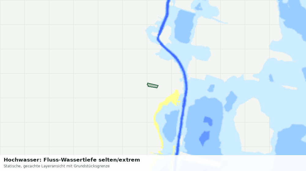 Statische Kartenansicht: Hochwasser: Fluss-Wassertiefe selten/extrem