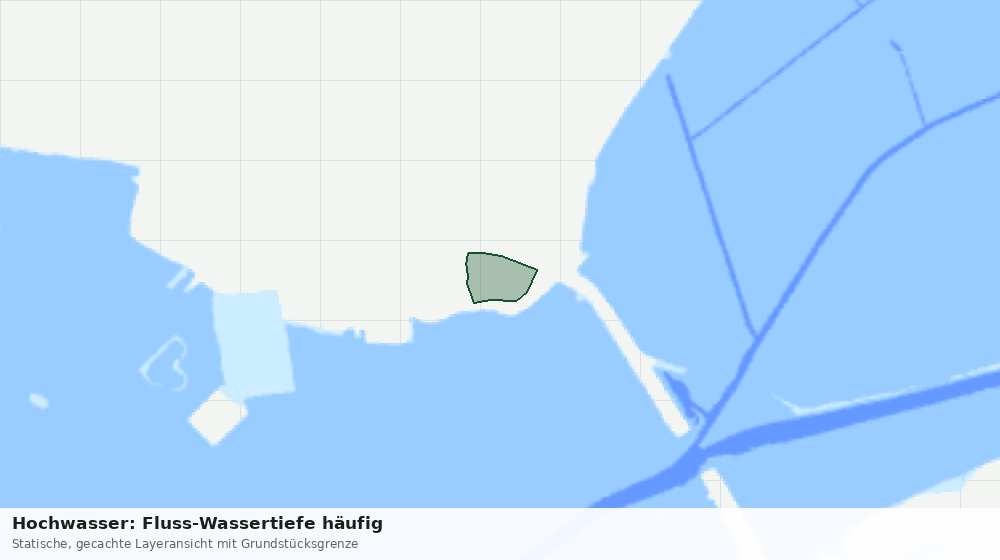 Statische Kartenansicht: Hochwasser: Fluss-Wassertiefe häufig