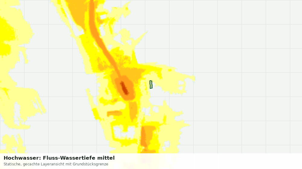 Statische Kartenansicht: Hochwasser: Fluss-Wassertiefe mittel