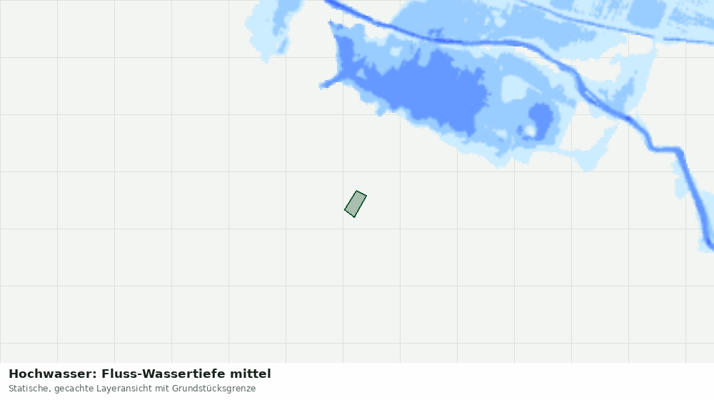 Statische Kartenansicht: Hochwasser: Fluss-Wassertiefe mittel