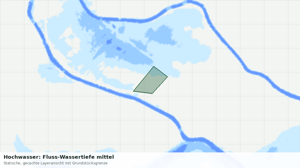 Statische Kartenansicht: Hochwasser: Fluss-Wassertiefe mittel
