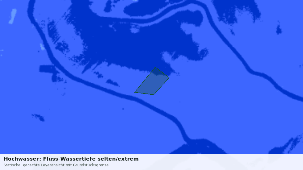 Statische Kartenansicht: Hochwasser: Fluss-Wassertiefe selten/extrem