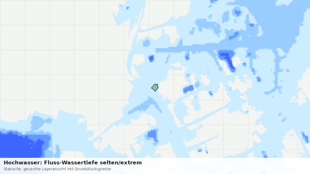 Statische Kartenansicht: Hochwasser: Fluss-Wassertiefe selten/extrem