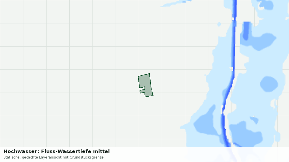 Statische Kartenansicht: Hochwasser: Fluss-Wassertiefe mittel
