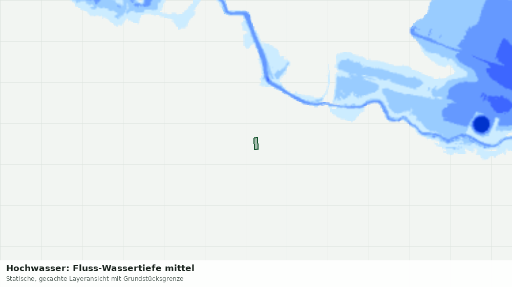 Statische Kartenansicht: Hochwasser: Fluss-Wassertiefe mittel