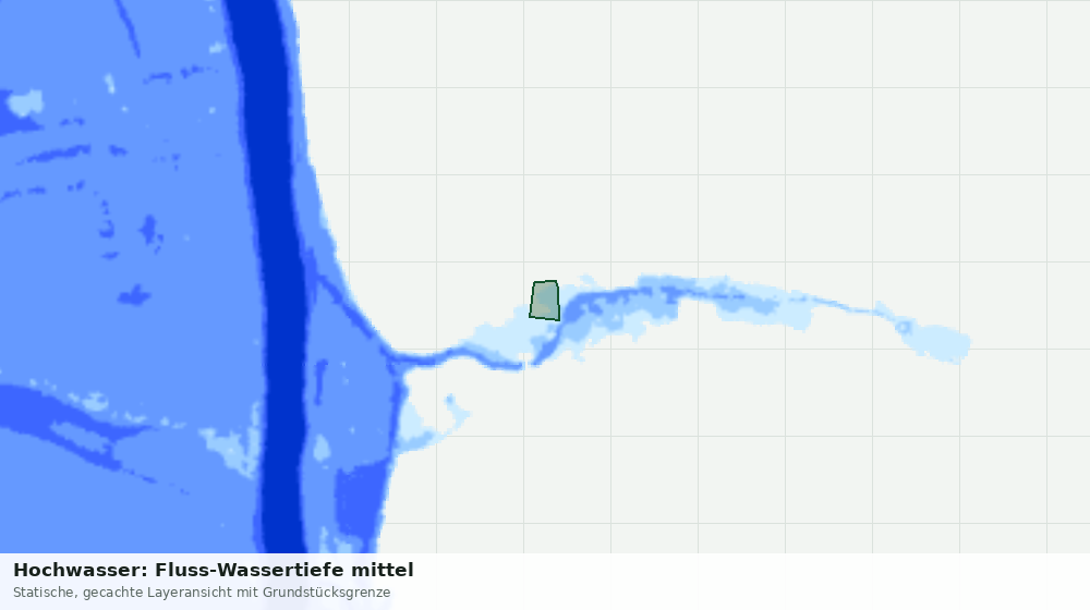 Statische Kartenansicht: Hochwasser: Fluss-Wassertiefe mittel
