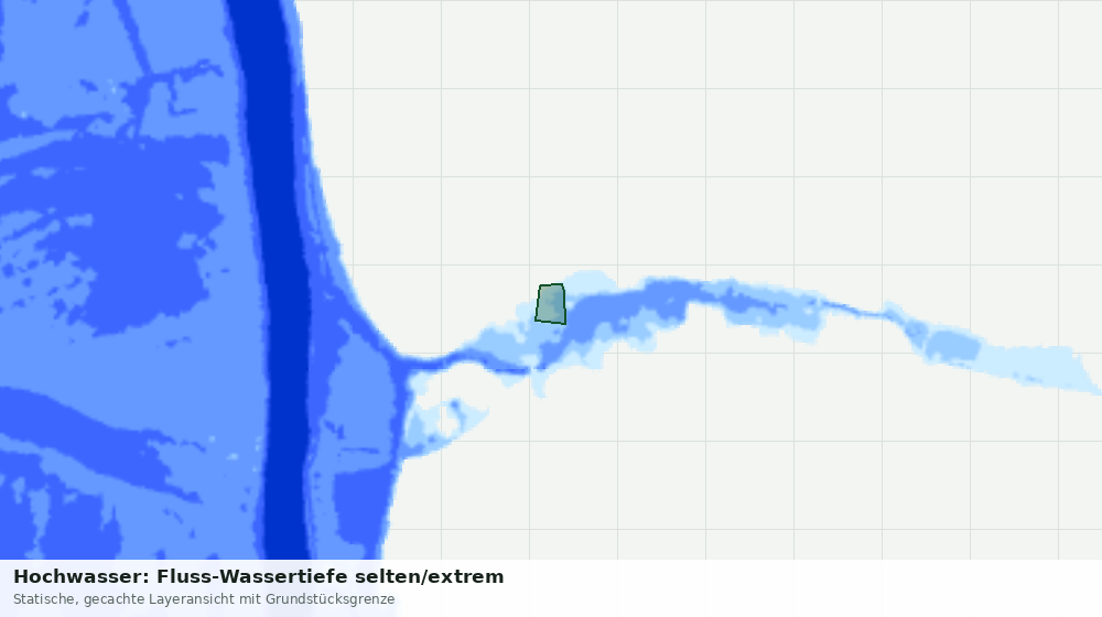 Statische Kartenansicht: Hochwasser: Fluss-Wassertiefe selten/extrem