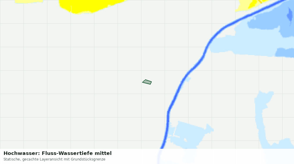 Statische Kartenansicht: Hochwasser: Fluss-Wassertiefe mittel