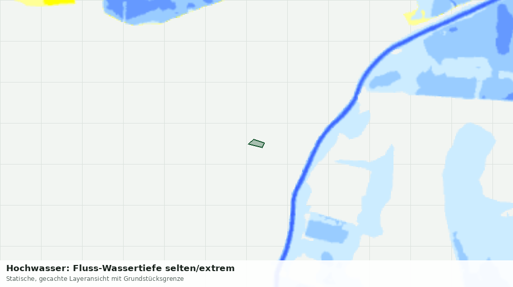 Statische Kartenansicht: Hochwasser: Fluss-Wassertiefe selten/extrem