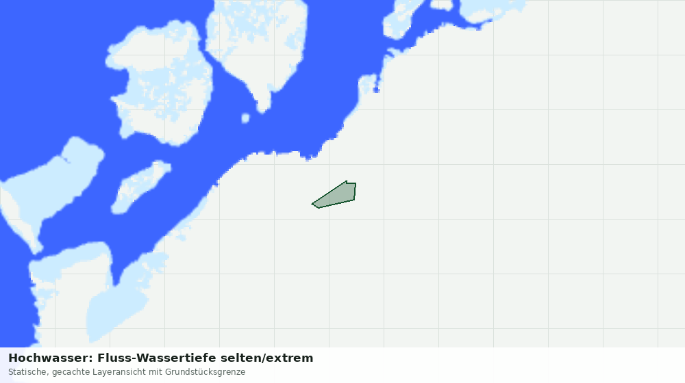 Statische Kartenansicht: Hochwasser: Fluss-Wassertiefe selten/extrem
