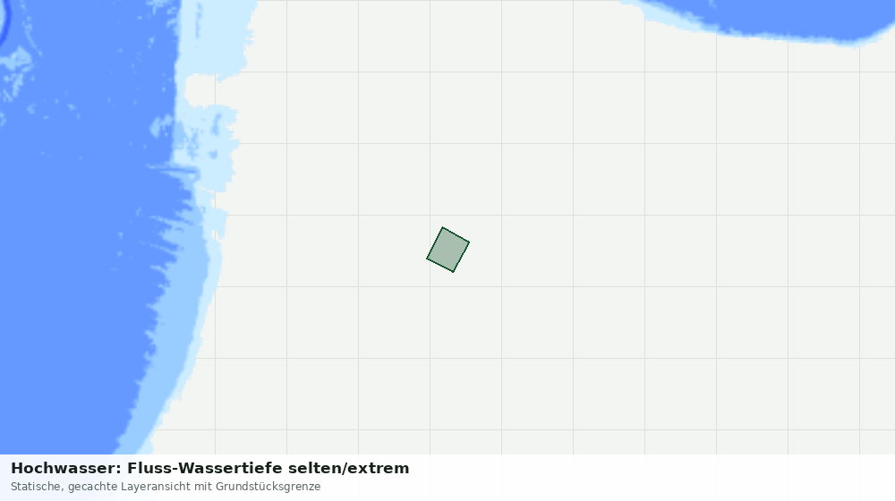 Statische Kartenansicht: Hochwasser: Fluss-Wassertiefe selten/extrem