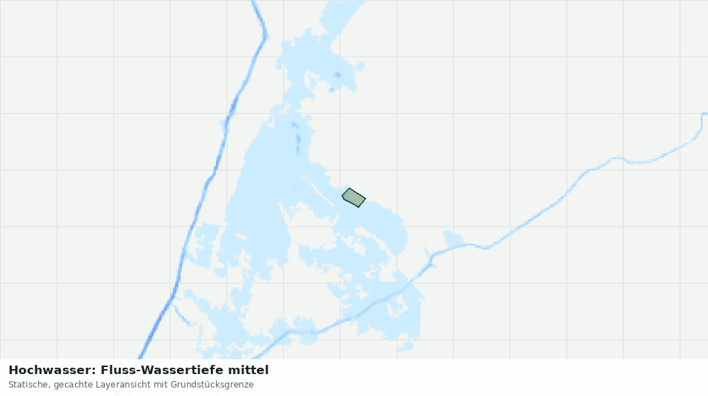 Statische Kartenansicht: Hochwasser: Fluss-Wassertiefe mittel