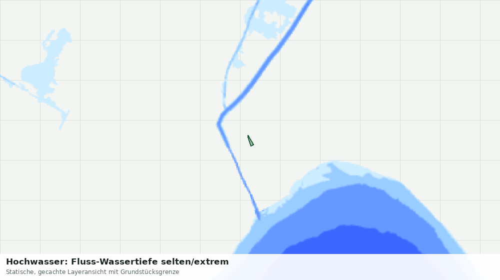 Statische Kartenansicht: Hochwasser: Fluss-Wassertiefe selten/extrem