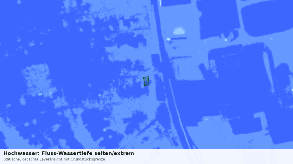 Statische Kartenansicht: Hochwasser: Fluss-Wassertiefe selten/extrem