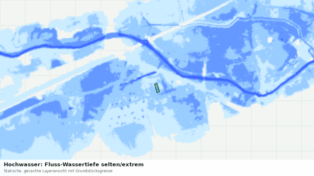 Statische Kartenansicht: Hochwasser: Fluss-Wassertiefe selten/extrem