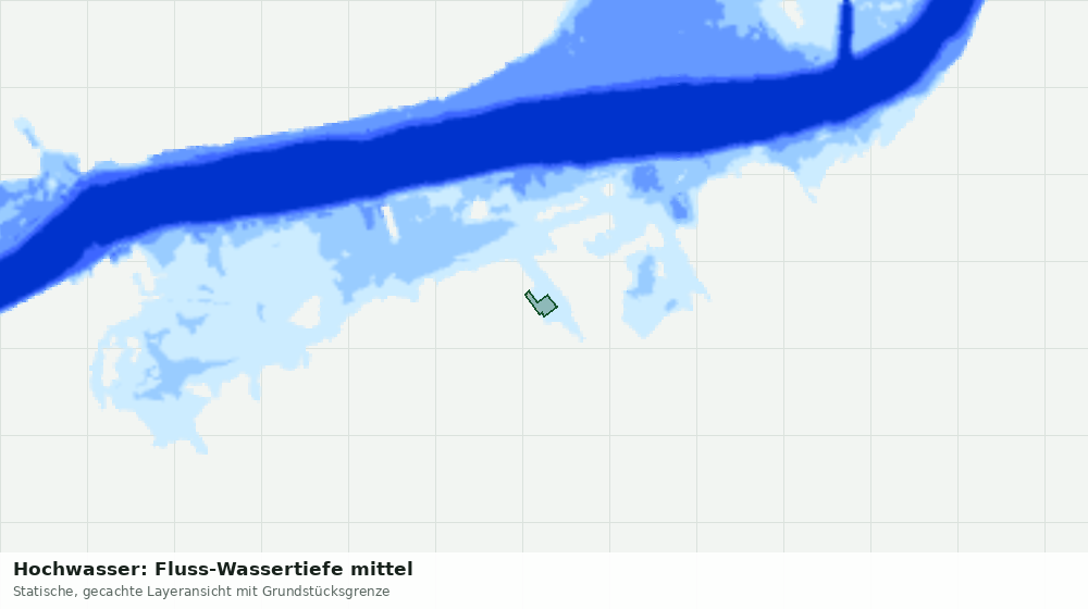 Statische Kartenansicht: Hochwasser: Fluss-Wassertiefe mittel