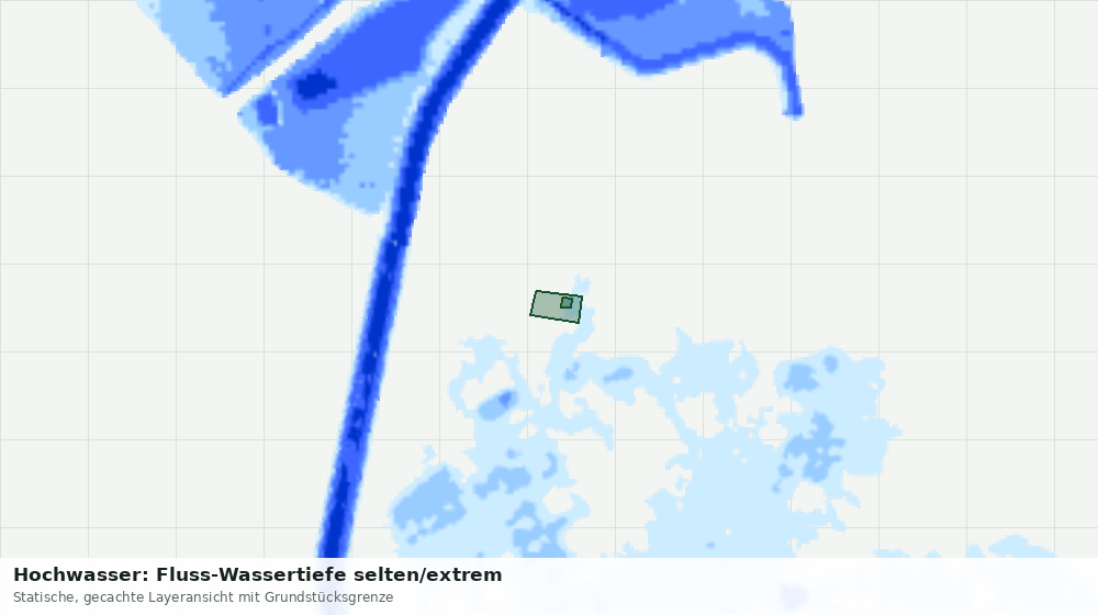 Statische Kartenansicht: Hochwasser: Fluss-Wassertiefe selten/extrem