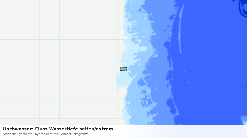 Statische Kartenansicht: Hochwasser: Fluss-Wassertiefe selten/extrem