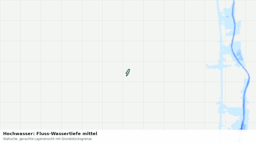 Statische Kartenansicht: Hochwasser: Fluss-Wassertiefe mittel