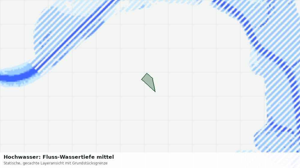 Statische Kartenansicht: Hochwasser: Fluss-Wassertiefe mittel