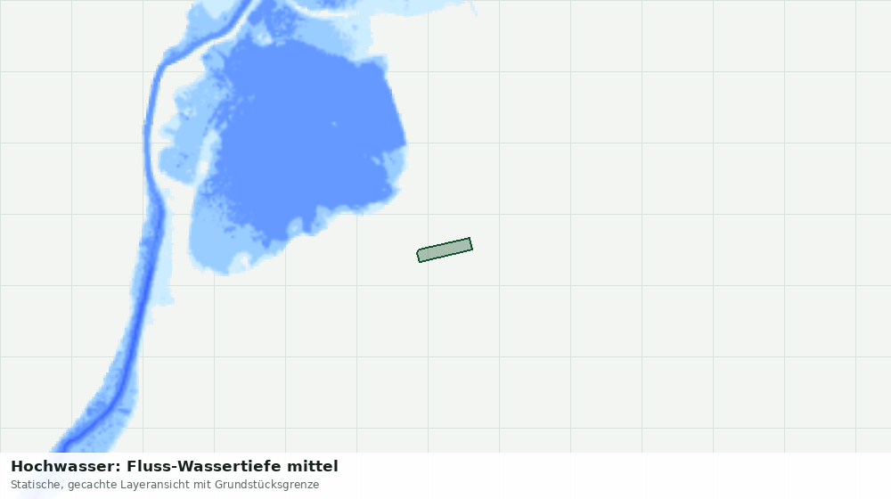 Statische Kartenansicht: Hochwasser: Fluss-Wassertiefe mittel