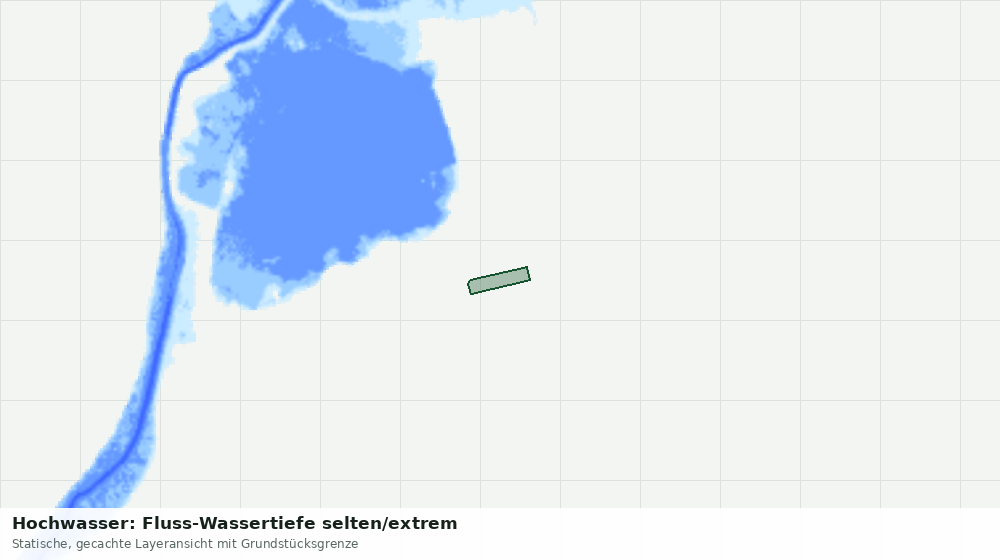 Statische Kartenansicht: Hochwasser: Fluss-Wassertiefe selten/extrem